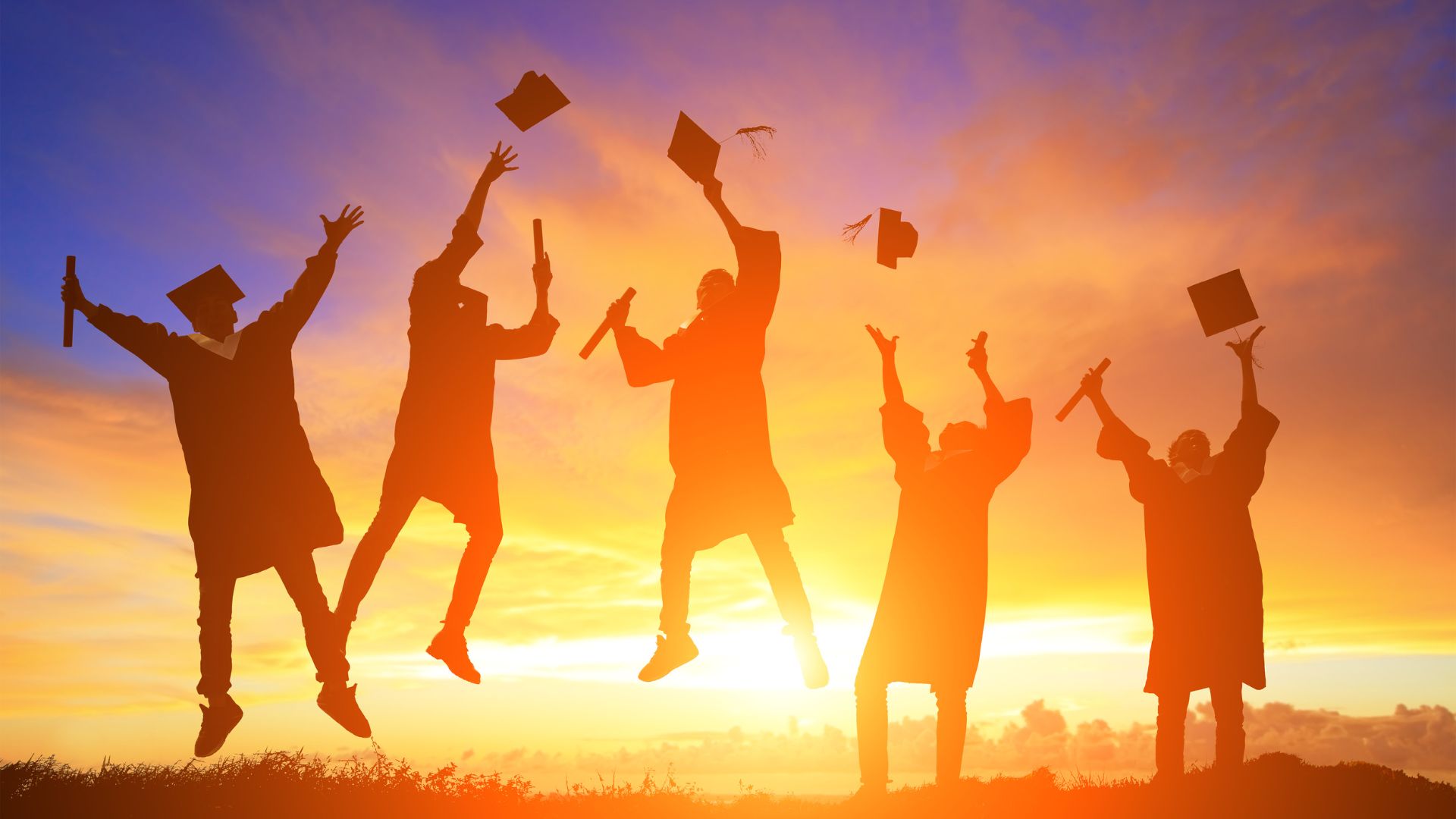 Students celebrating success